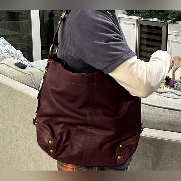 Coach 10616 Vintage Purple Leather Carley Hobo Bag - Picture 7 of 7